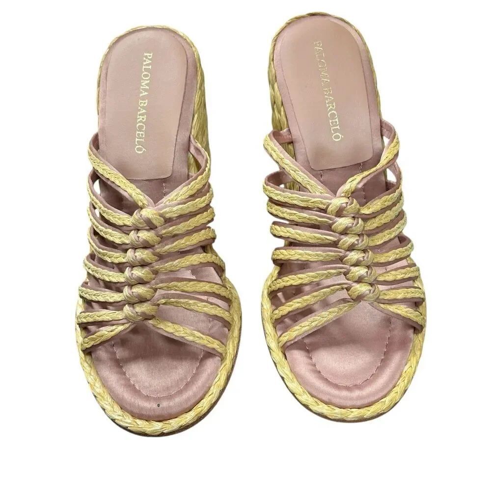Paloma Barcelo Callie-1 Wedge in Blush NWB Size IT 37 or US 7